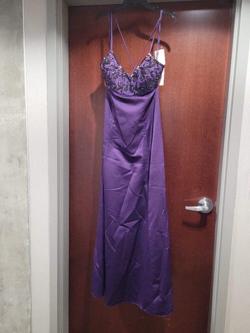 Precious Formals 1001 Size 14W Purple Prom Dress